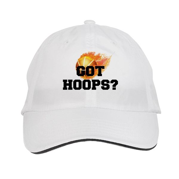 Makoroni - GOT Hoops Basketball Player Hat Adjustable Cap, DesG68 White