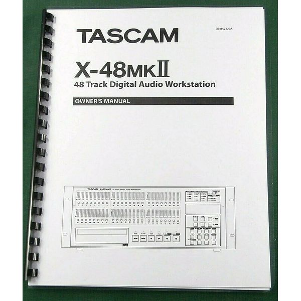 Tascam X-48MkII Owner's Manual: Comb Bound & Protective Covers!