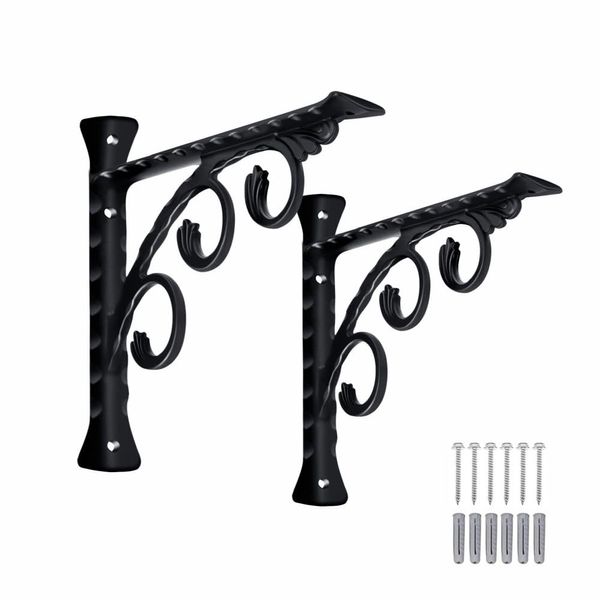 Shelf Brackets,10 inch 2 Pcs Wall Mounted Shelving Bracket
