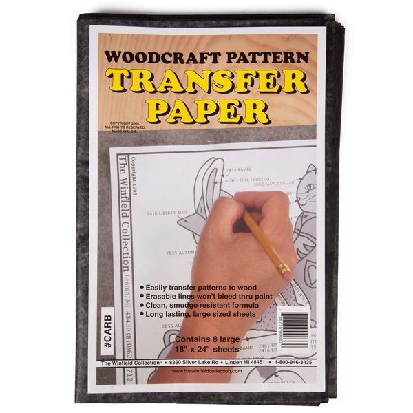 Wood Transfer Paper: Used for Tracing Designs onto Wood (8 Sheets - 18" x 24")