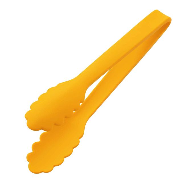 Okabe Yo Tableware Manufacturing ST-02 Silicone Color Eating Tongs, Medium, Yellow