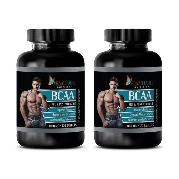 bcaa amino acids - BCAA 3000mg - pre workout - post workout - 2 Bot 240 Tablets