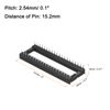 sourcing map 8Pcs DIP IC Chip Socket Adapter, 2.54mm Pitch 40 Pin Gate Soldering Flat Circuit Chip