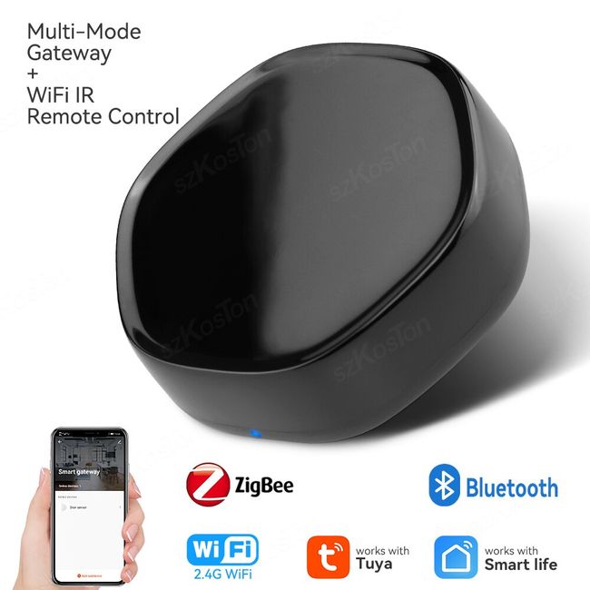 Smart Home Hub Tuya Smart Life Zigbee 3.0 Home Hub Smart Multi-Mode Hub  2.4GHz WiFi Sig Mesh Works with Tuya Zigbee/Sig Mesh Sub-Devices Built-in