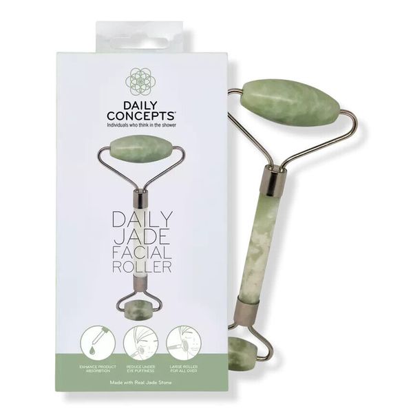 DAILY CONCEPTS Jade Facial Roller - Reduce Puffiness & Smooth Lines! - NEW!