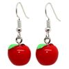 Bluebubble FEELIN FRUITY Red Apple Dangle Earrings on Gift Card