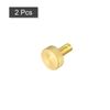 sourcing map Knurled Thumb Screws, M8x20mm Flat Brass Bolts Grip Knobs Fasteners for PC, Electronic, Mechanical 2Pcs