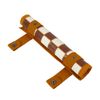 Andux Rollable Backgammon Board Game Microfiber Portable Chess Set PGSLQ-01 (3-in-1 Chess - Brown)