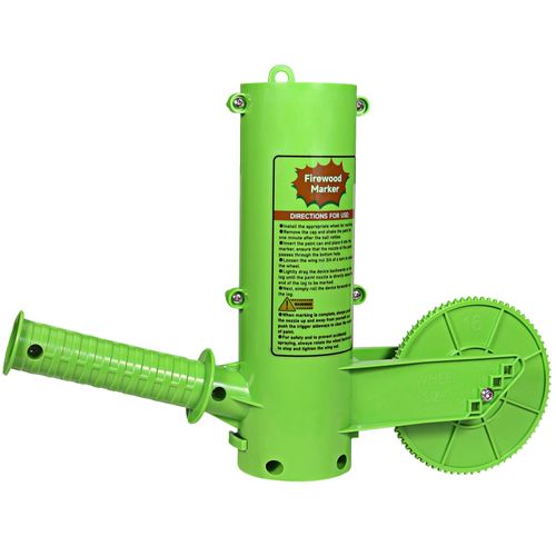Firewood Marker Tool - Automatic Paint Marking Device with 16'' Roller Wheel, Durable Firewood Measuring Tool for Log Cutting & Woodworking, Measuring Accessory For Chainsaw Portable Design