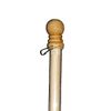 MWS 5 Foot Wooden Flag Pole Kit Wall Mount Bracket with 3x5 Texas State House Flag