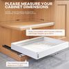 2 Pack Expandable Pull Out Cabinet Organizer 21"Deep with Raising Pad for Framed