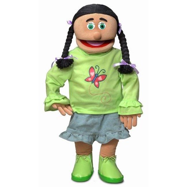 30" Jasmine, Hispanic Girl, Professional Performance Puppet with Removable Legs, Full or Half Body