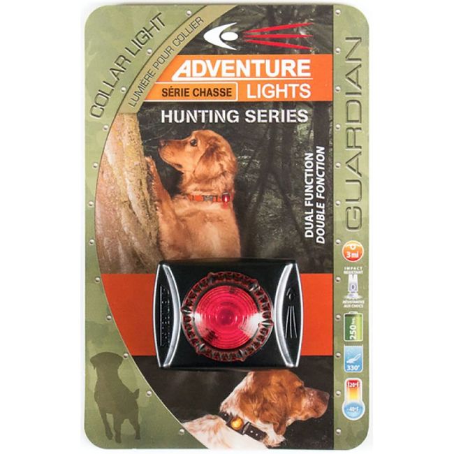 Adventure Lights Guardian Hunting Series Dog Collar Light, Red