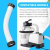 2PCS Flexible Water Pool Hose Set for Filter Pump and Saltwater Systems(White)