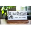 Nurse Practitioner Nameplate Gift - Solid Marble - Custom Name Plate for Nurses