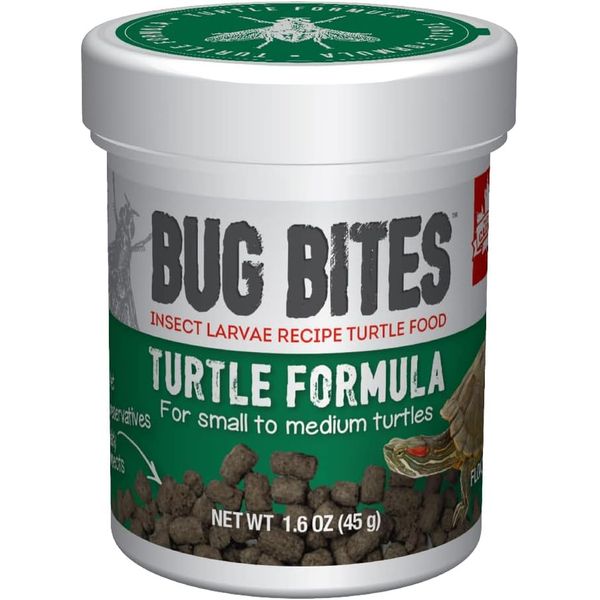 Fluval Bug Bites Turtle Food, Pellets for Small to Medium Sized Turtles, 1.5 Oz.