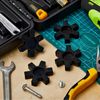 Flexible NBR Rubber Spider Insert Solid Spider Center Inserts Suitable for L Jaw Coupling Set, Black (4 Pcs, L100)