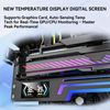 GSCOLER ARGB GPU Support Bracket with CPU & GPU Temp Display, Universal Graphics Card Support, Multi Angle Adjustable GPU Sag Bracket for Video Cards, GPU Stand Built-in 5V3PIN Addressable RGB Strip