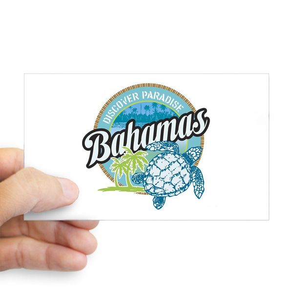 CafePress Bahamas Rectangle Sticker Rectangle Bumper Sticker Car Decal