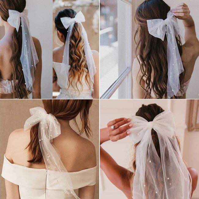 Silk Satin Hair Bow, Barrette Bow, Hair Bow Clip, Bridal Bow, Hair Bow for  Women, Hair Accessories Women 