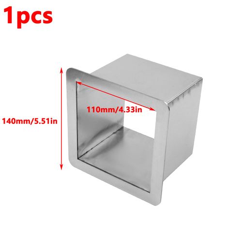 Antrader Stainless Steel Square Kitchen Countertop Trash Can, 140mm/5.51inch