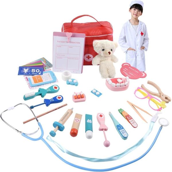 Doctor play Doctor set Wooden toy Pretend play Dentist play Dentist play Mini doctor Wooden toy Doctor For kids Girls Boys Toys Birthday Christmas Pretend play