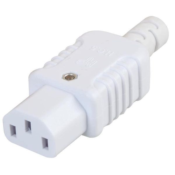CONNECTOR, C13 REWIREABLE STRAIGHT WHITE