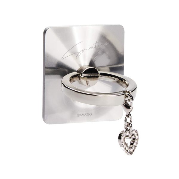 Smatixx Brody A Silver Heart Smart Ring Smartphone Holder