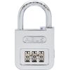 ABUS combination Padlock 160/40 - code Padlock in high-gloss chrome look - with individually adjustable combination code - ABUS security level 5 - Silver