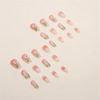 Nail Tips, Nail Stickers, Gel Nail Stickers, 24 Sets, French Nails, 3D Design, Easy to Apply, False Nails, Double-Sided Tape Included (Flower Design)