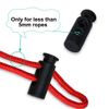 sourcing map 12pcs Spring Cord Locks Plastic End Stopper Double Hole Toggle Fastener Rope End for Drawstrings, Shoelaces, Tie-Downs, Black