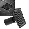 10 x 10 cm Square Shower Drain with Removable Grid, Black