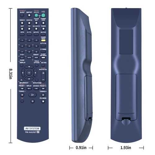 RM-AAU027 Replace Remote fit for Sony Home Theatre System RM-AAU021 HTSS2300/C STRDG520 HT7200DH HT-DDW5500 STR-KM5500 TA-KMSW500 SS-MSP7500 SS-CNP7500 SS-SRP7500 SS-WP7500