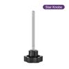 sourcing map 1Pcs Star Knobs, M8x100mm Plastic Hex Shaped Clamping Handle Screw Knobs, Hand Tightening Star Screw Knobs for Machinery Umbrella Base Replacement