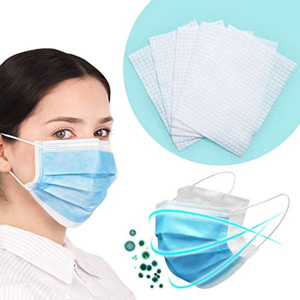 Mask, Filter Sheet, 100 Pieces, Non-woven Fabric, Replacement Sheet, Virus, Pollen, Dustproof, Gauze, Handmade Mask, Washable Mask, Sheet Mask, Disposable Mask, Cloth Mask