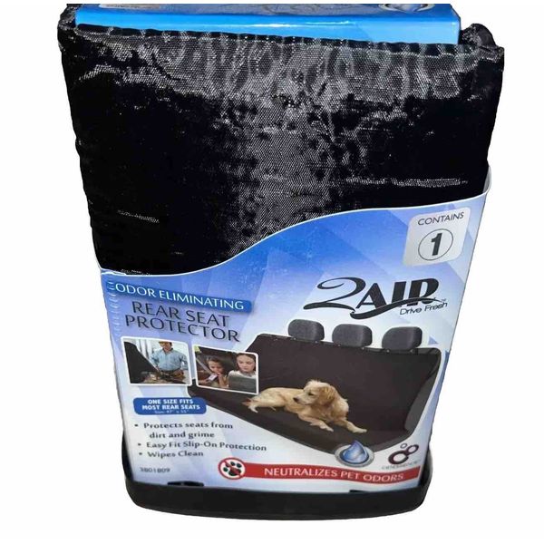 Car Rear Seat Protector Pet Odor Eliminating One Size Fits Most