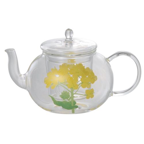 Otsuka Glass Teapot Nabana 49P104 Φ73 x M195 x H120 mm