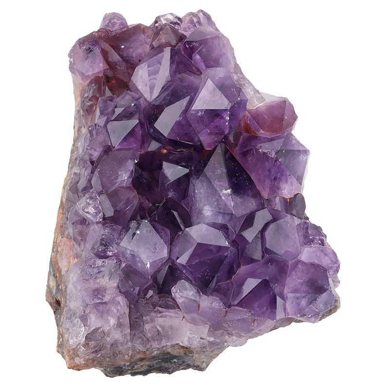 SUNYIK Natural Heart Amethyst Cluster, Raw Amethyst Crystal