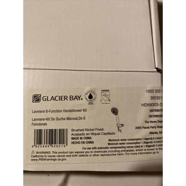Glacier Bay Lavmere 6 - Function Handshower Kit - Brushed Nickel Finish