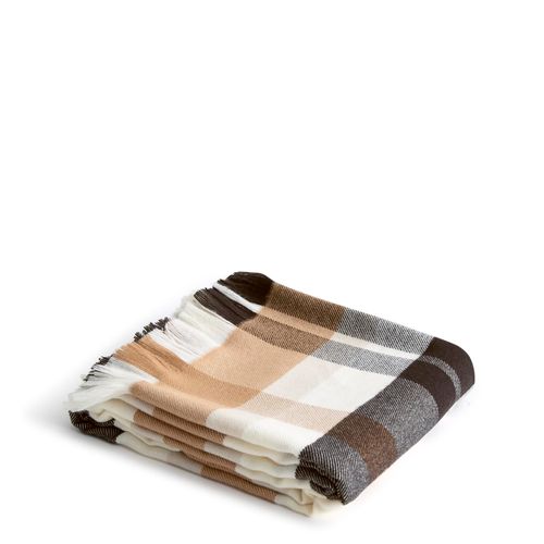 Vera Bradley Women's Blanket Wrap, Plaid Tiger's Eye Neutral
