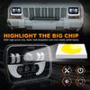 5x7 7x6 Crystal Clear Lens Metal LED Headlights Conversion Covers Pair
