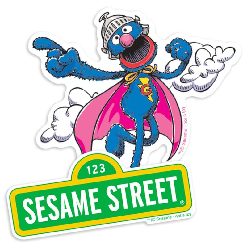 Sesame Street Super Grover and Logo Collectible Stickers - Online ...