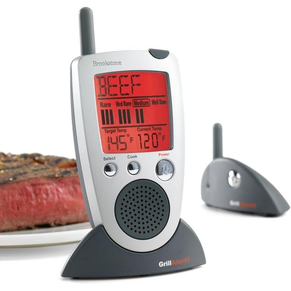 Brookstone Grill Alert Talking Remote Meat Thermometer