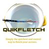 New Archery Products Quikfletch Hellfire Stabilizing Fletching - White/Orange, 3" Vane