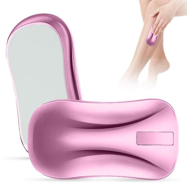 LOPHE Crystal Hair Eraser, Painless Safe Hair Removal Device, Washable Reusable Hair Removal Stone, Soft Silky Smooth Hair Remover Epilator for Women and Men, Hair Removal Exfoliator Tool