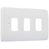 MK Electric Logic Plus 3 Module Grid Plus Front Plate