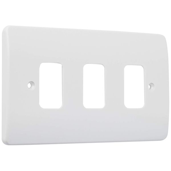 MK Electric Logic Plus 3 Module Grid Plus Front Plate
