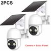 2PCS 4MP Wireless Solar Camera Outdoor Security Camera WiFi Solar Battery Camera