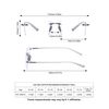 TERAISE Rimless Reading Glasses Comfortable Lightweight Frameless Reader Men Women Blue Light Blocking Computer Eyeglasses(2.0X)