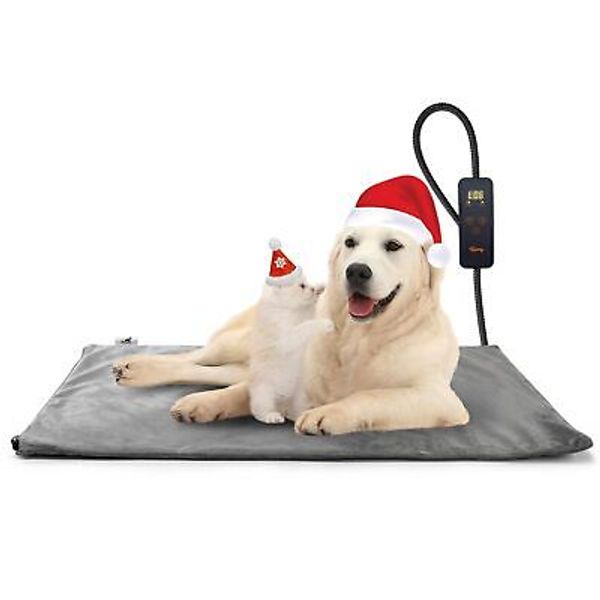 Pet Heating Pad, 6 Adjustable Temperature Dog Cat Heating Pad with Timer, Wat...